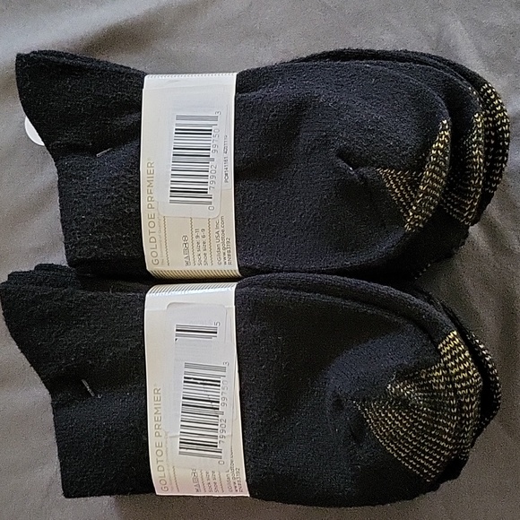 Black soft gold toe pk of 3 pairs socks.... 15 for both packs - Picture 5 of 8